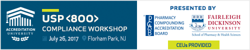 USP <800> Workshop - July 26, 2017 - Florham Park, NJ