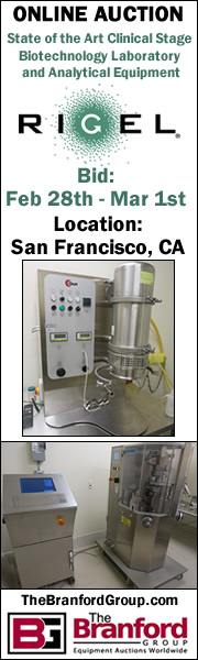 Online Auction of Clinical Stage Biotechnology Laboratory and Analytical Equipment - Feb 28th-Mar 1st