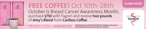 Free Coffee from Fagron during Breast Cancer Awareness Month