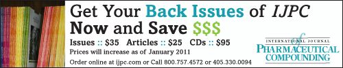 Order Your IJPC Back Issues Today - Prices Rise in January!