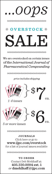 Big Discounts on Overstock Issue of IJPC - While Supplies Last