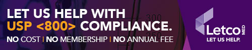 Letco - Let us help with USP <800> compliance.  No costs. No Membership. No annual fee.