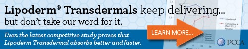 Lipoderm transdermals keep delivering! Latest competitive study proves Lipoderm absorbs better and faster.