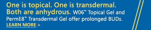 PCCA W06 Topical Gel and PermE8 Transdermal Gel Offer Prolonged BUDs
