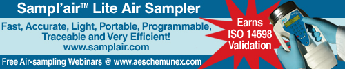 Sampl'air Lite Air Sampler - Earns ISO 14698 Validation