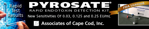 Associates of Cape Cod - Pyrosate Endotoxin Detection Kit - Now FDA Licensed!